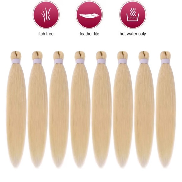 Braiding Hair 26 Inch, Synthetic Crochet Hair Extensions (#613) - Picture 2 of 5